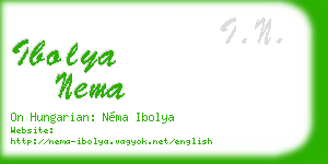 ibolya nema business card